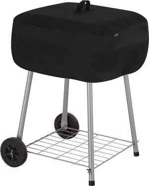 Modern Leisure 2974 Basics Walk-A-Bout Charcoal Grill Cover (21.5 L x 21.5 D x 14.5 H inches) Water-Resistant Black