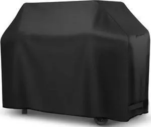 58inch Grill Cover 600D Polyester Waterproof Heavy Duty Barbecue Gas Grill Cover Special Fade & Weather Resistant Outdoor BBQ Cover Fits Weber Char-Broil Nexgrill Brinkmann Grills Black