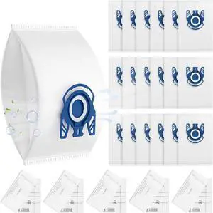20 Pack 3D Airclean GN Vacuum Bags Compatible with Miele Classic C1 Complete C1 Complete C2 Complete C3 S227 S240 S270 S400 S2 S5 S8 Series Canister Vacuum Cleaner