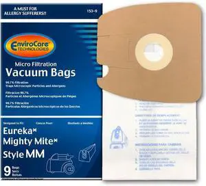 Replacement Micro Filtration Vacuum Bags made to fit Eureka Style MM Eureka Mighty Mite 3670 and 3680 Series Canisters 9 Bags
