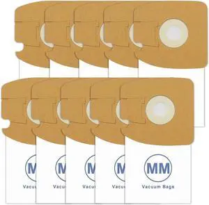 10 Pack MM Vacuum Bags Replacement Compatible with Eureka Style MM Mighty Mite 3670 and 3680 60295 60295A 60295B 60295C 60296 & 60297A Series Canister Vacuums