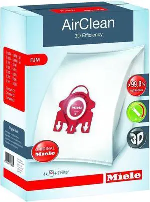 AirClean 3D Efficiency Dust Bag Type FJM 4 Bags & 2 Filters