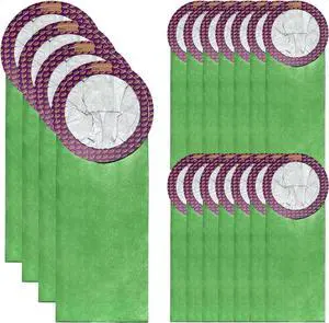 18 Pack 100331 Micro Filter Bags Replacement for ProTeam 10 Quart Backpack Vacuum: CoachVac Super CoachVac MegaVac Replace Part #100331 Open Cirular Collar