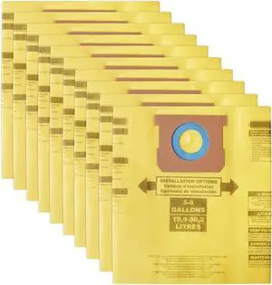 10 Packs High Efficiency Dust Collection Bag Type H 9067133 Disposable Vacuum Bags for 5-8 Gallon Vacuum Part #90671