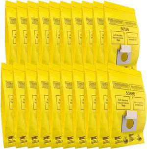 20 Pack Replacement 5055 Vacuum Bags for Canister Type C/Q 5055 50555 50557 50558 50403 50410 53291 Type C-5 C-18 Yellow