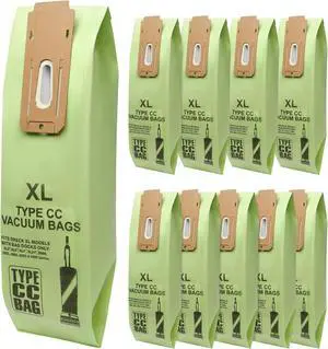 10 Pack Replacement Type CC Vacuum Bags for Oreck XL XL2 XL7 XL21 Upright Vacuum Cleaner Part # CCPK8 CCPK8OH CCPK8DW AK1CC6A