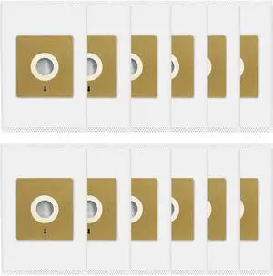 12 Pack NEN170 Vacuum Bags Compatible with Eureka NEN170 Canister Vacuum Cleaner Specialized Micro Filtration Dust Bags Replacement