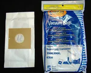 Replacement Designed To Fit Samsung 3500 5900 6300 Canisters Micro Filtration Vacuum Bags 5 Pack