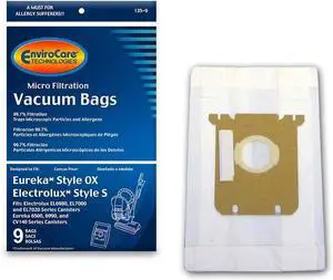 Replacement Micro Filtration Vacuum Cleaner Dust Bags made to fit Electrolux Style S & OX Harmony Canister - 9 pack