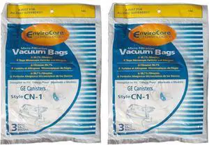 Replacement Micro Filtration Vacuum Cleaner Dust Bags made to fit GE Canisters CN-1 6 Bags