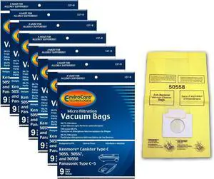 Replacement Vacuum Bags for Kenmore Canister Type C or Q 50555 50558 50557 and Panasonic Type C-5 63 Bags