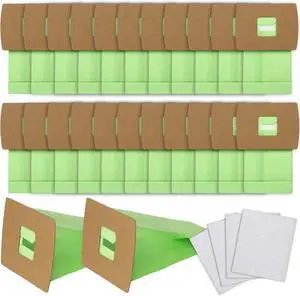 Oreck 24 Pack Type BB Compact Canister Bags - Compatible for XL Buster B Replacement Vacuum Bags for PKBB12DW BB180 BB280 BB850 BB870 BB900 BB1000 MV160 - With 4 Motor Filter BM04 Kit