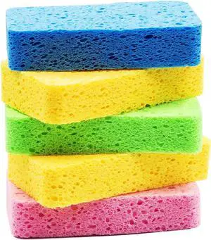 Temede Large Cellulose Sponges, Thick Absorbent Kitchen Sponges, 5-Pack Temede Large Cellulose Sponges, Thick Absorbent Kitchen Sponges, 5-Pack