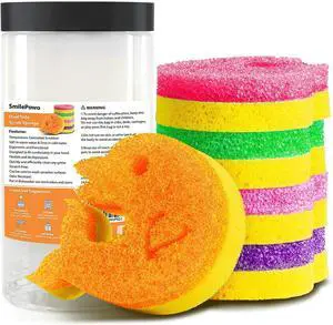 5 Pack Scrub Sponge Dual-Sided Temperature Kitchen Sponge for Dishes Household Cleaning Non-Scratch Dolphin Shape Multipurpose Sponges for Kitchens Bathrooms and Outdoor Five Color