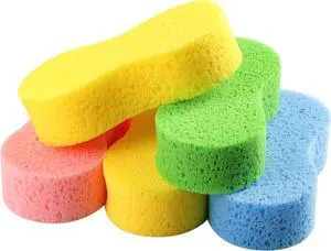 5-Pack Car Wash Sponges 9.1 x 4.3 x 2.4 Large Sponges Extra Thick Foam Kit for All-Purpose Cleaning Ideal Washing Sponges for Kitchen Bathroom Household