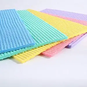 Reusable Cleaning Cellulose Sponge Cloths Absorbent Wipes Clean Kitchen Car Dish Eco-Friendly Dishcloth Hand Towel Auto - 1pack (5pcs)