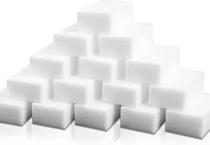 Magic Sponge Eraser 100 Pack Extra Thick and Long Lasting Melamine Sponges in Bulk - Multi Surface Power Scrubber Foam Cleaning Pads - Bathtub Floor Baseboard Bathroom Wall Cleaner