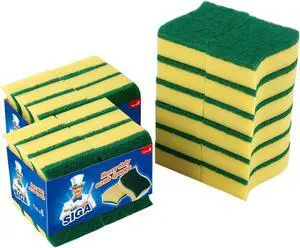 Heavy Duty Scrub Sponge 24 Count Size:11 x 7 x 3cm 4.3 x 2.8 x 1.2