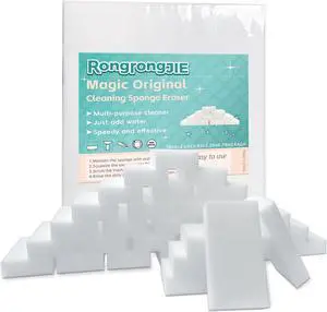Magic Sponge Eraser 51 Pcs Melamine Foam Sponges in Bulk Multi-Functional Household Scrub Cleaning Pads for Kitchen Bathroom Furniture Tub Sink Floors Baseboards Shoes Walls
