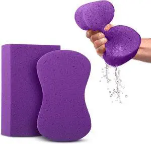 Sponges for Cleaning - 2 Pack - Multi-Purpose Cleaning Sponge Perfect for Car Wash & Household Cleaning Ideal for Tile Grout & Painting