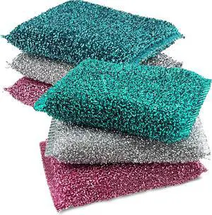 Dish Sponges for Kitchen (6 Pcs Pack) - Non Scratch Scrubbers for Cleaning Dishes - Reusable Dish Sponge Scrub Pads for Dishwashing & Washing - Household Scrubber Supplies & Tool for Pots Pans Sink