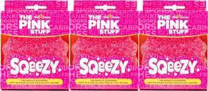 The Pink Stuff  SQeeZY Miracle Scrubber Sponge Scratch Free Solution for Ultimate Home Cleaning - Perfect for Kitchens Bathrooms and Outdoor Use 3-Pack