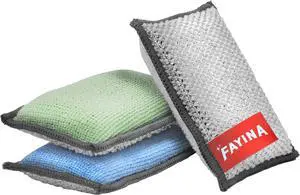 2-Sided Premium Microfiber Dish Sponge and Scrubber 3 Pack Variety - Heavy Duty Scouring Non-Scratch Multi-Surface 2-Sided Premium Microfiber Dish Sponge and Scrubber 3 Pack Variety - Heavy Duty Scouring Non-Scratch Multi-Surface