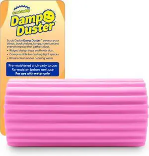 Damp Duster Magical Dust Cleaning Sponge Dusters for Cleaning Venetian & Wooden Blinds Cleaner Vents Radiator Skirting Boards Mirrors Dust Brush Tools Home Gadgets Light Pink