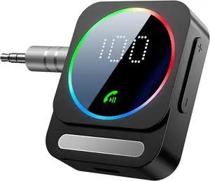 Bluetooth 5.3 Receiver for Car Wireless Audio Adapter for Car/Home Stereo/Wired Headphones/Speaker Bluetooth Aux Adapter Dual AUX Outputs RCA AUX 3.5mm Music Receiver