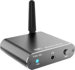 Bluetooth 5.2 Wireless Audio Transmitter Receiver Adapter for Home Stereo Speakers and Headphones Support Aux Coxial and Optical Outputs