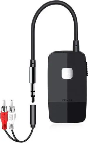 Advanced Bluetooth 5.4 Receiver for Home Stereo Wireless Audio Adapter for Wired Speaker Car Stereo Music Streaming with 3.5mm RCA Jack 20 Hours Playtime Easy to Slide ON/Off Multi-Point