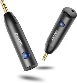 Bluetooth Aux Adapter for Car Wireless Bluetooth 5.0 Audio Receiver with 3.5mm Jack for Vehicle Truck Home Stereo Speaker Headphone Music Streaming Handsfree Calling [1 Piece]