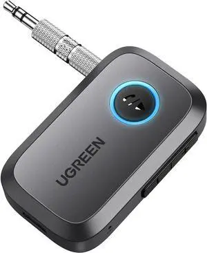 5.4 Aux Bluetooth Adapter Noise Cancelling 3.5mm AUX Bluetooth Car Adapter Wireless Audio Receiver for Home Stereo/Wired Speaker 15H Battery Life