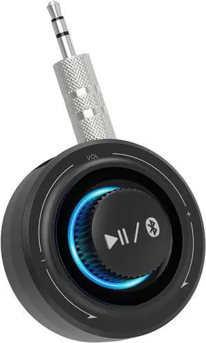 Bluetooth 5.2 Receiver for Home Stereo 3.5mm AUX Bluetooth Audio Adapter for HiFi Music Streaming Low Latency & Built-in Mic Receiver for Car Radio/Wired Speakers/Wireless Audio Streamer