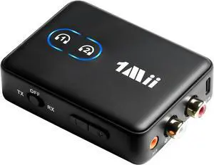 RCA Bluetooth 5.3 Adapter for TV 3.5mm AUX Bluetooth Transmitter Receiver for 2 AirPods or Headphones Home Stereo Speakers Projector Treadmills PC with Volume Control aptX Low Latency