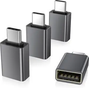 USB C to USB Adapter 4Pack USBC Male to USB 3.0 Female MacBook Pro Air Adapter Type C Thunderbolt 3 OTG Converter for Flash Thumb Drive iPad 11 Air 7 Mac  iPhone 16 16e 15  S25 S24