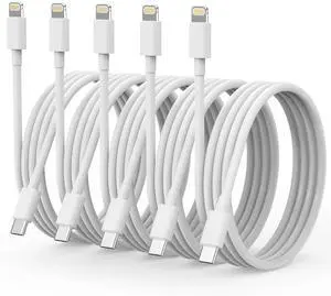 USB C to Cable 5 Pack 6FT Phone Fast Charger Fast Charging Type c to Cable for Phone 14 13 12 11 Pro Max Xr Xs 8 and More