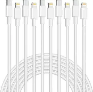 USB C to Lightning Cable[ MFi Certified] iPhone Fast Charger Cable 5-Pack 6FT Type C Charger Cord for iPhone 13/13 Mini/13 Pro/12/12 Mini/12 Pro/12 Pro Max/SE/11/11 Pro/Max/XS/iPad Pro/Airpod