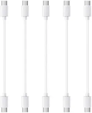 1 Foot Short USB C to C Cable 5-Pack 12-Inch Type C to C Charging Cords