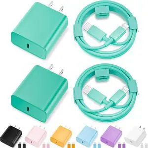 iPhone Charger Fast Charging [ MFi Certified] 2Pack 20W Type C Fast Charger Block with 6FT USB C to Lightning Cable Compatible for iPhone 14/13/12/11 Pro Max/Xs Max/XR/X iPad (Green)