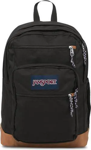 Cool Backpack with 15-inch Laptop Sleeve - Large Computer Bag Rucksack with 2 Compartments Ergonomic Straps Black