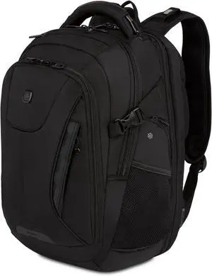 Travel Tech Elite Laptop Backpack  Fits Laptops up to 16  ScanSmart TSA-Friendly Backpack with USB Port Shoe Compartment & Organizer Pockets  Black