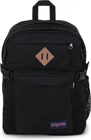 Main Campus Backpack - Travel or Work backpack w 15-Inch Laptop Sleeve and Dual Water Bottle Pockets Black