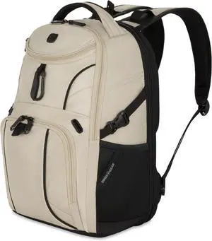 Laptop Backpack for Women 15.6 Inch Work Laptop Bag with USB Port Fashion Teacher Nurse Backpack Purse Waterproof Travel Computer Backpack with Organizer Bag 2PCS Beige-Khaki