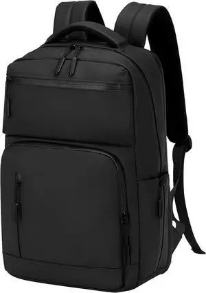 Waterproof Laptop Backpack for Men & Women Flight Approved Anti-Theft Daypack with 15.6-inch Laptop Sleeve (Black)