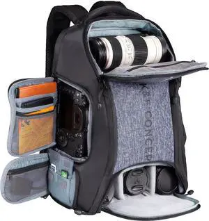 Camera Backpack 25L Large Capacity Camera Bag for Photographers with Raincover and 15.6 Inch Laptop Compartment Compatible for Canon/Nikon//DJI Mavic Drone