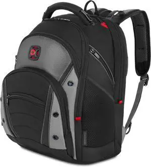 Wenger Synergy Laptop Backpack, Fits 16 Inch Laptop, Men's and Women's Laptop Bag, Black/Grey