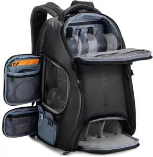 Camera Backpack 25L Large Capacity Camera Bag for Photographers with Raincover and 15.6 Inch Laptop Compartment Compatible for Canon/Nikon//DJI Mavic Drone