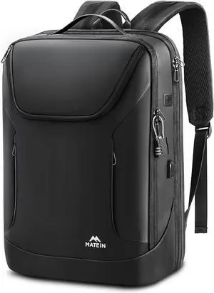 Waterproof Laptop Backpack 17 Inch Anti Theft Business Backpack with Lock & USB Charging Port Large TSA Tech Backpacks College Computer Back Pack Gifts for Men Women Work Office Travel Black