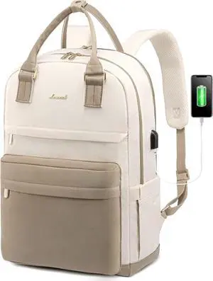Laptop Backpack for Women 17.3 Inch Laptop Bag with USB Port Fashion Waterproof Backpacks Teacher Nurse Stylish Travel Bags Vintage Daypacks Bookbag for College School Work